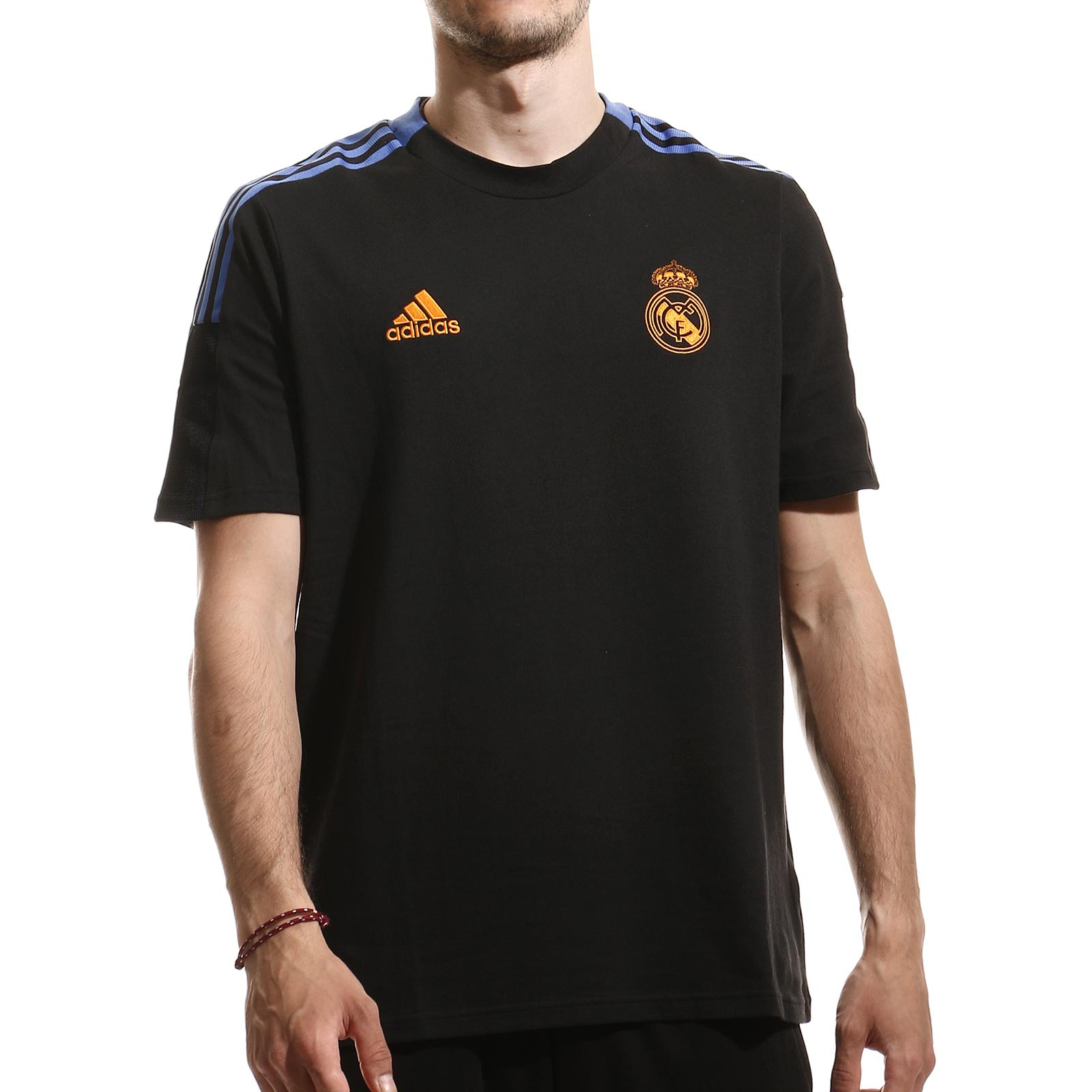 Camiseta algodón adidas Real Madrid entrenamiento negra futbolmania