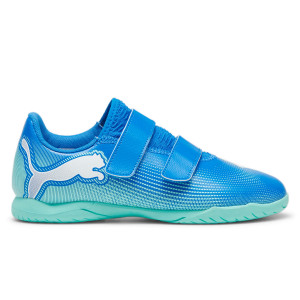 Zapatillas futbol sala nino Puma Future 7 Play TT V Jr azules velcro