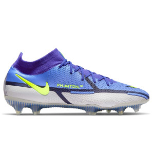 Botas fútbol Nike Phantom Elite DF FG azules grises | futbolmania