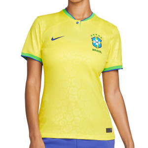 ir a buscar línea Enredo Camiseta Nike Brasil mujer 2022 2023 Dri-Fit Stadium | futbolmania