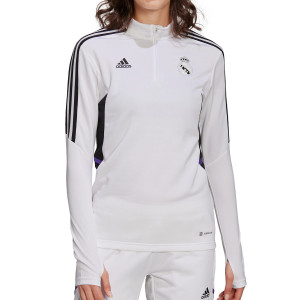 Suavemente pensión plantador Sudadera adidas Real Madrid mujer entrenamiento blanca | futbolmania