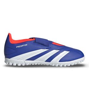 Botas de futbol multitaco adidas Predator Club TF J Velcro azules