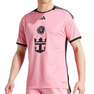 Camiseta personalizada auténtica del Inter Miami CF adidas rosa