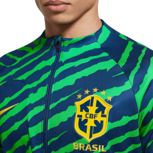 Chaqueta Nike Brasil de color verde y azul marino