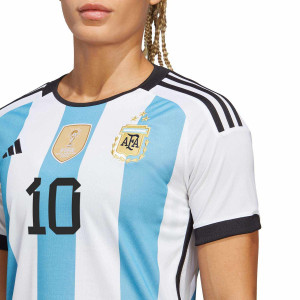 adidas Camiseta Argentina Messi 10 Local 3 Estrellas 2023 (Dorsal Oficial)