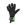 HO Soccer One Negative - Guantes de portero HO Soccer corte Negative - negros y verdes - completa palma mano izquierda