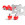 14x tacos TPU adidas Studiamonds rojo + 2 llaves - 14 uds. tacos recambiables de plástico TPU de 9x6mm posición delantera y 5x9mm posición trasera para botas de fútbol adidas (excepto World Cup y Kaiser). Incluye 1 llave hexagonal y 1 llave 3 puntas de acero zincado - rojo translúcido