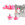 14x tacos TPU estándar Studiamonds rosa + 2 llaves - 14 uds. tacos recambiables de plástico TPU de 9x6mm posición delantera y 5x9mm posición trasera para botas de fútbol con métrica estándar (Nike, Puma, New Balance,...). Incluye 1 llave hexagonal y 1 llave 3 puntas de acero zincado - rosa flúor