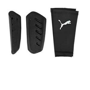 Puma Ultra Light Sleeve - Espinilleras de fútbol Puma con mallas de sujeción - negras