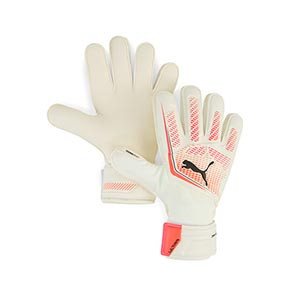 Puma Ultra Match Protect RC - Guantes de portero con protecciones Puma corte regular - blancos, rojos