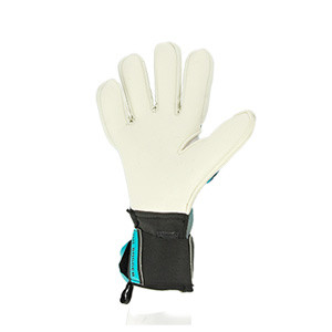 HO Soccer Phenomenon Pro 2 Negative - Guantes de portero profesionales HO Soccer corte Negative - grises y verdes turquesa - completa palma mano izquierda