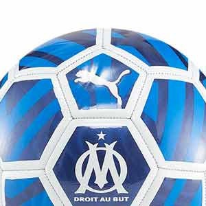 Balón Puma Olympique Marsella Fan talla 5 - Balón de fútbol Puma del Olympique de Marsella talla 5 - blanco, azul
