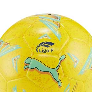 Balón Puma Orbita Liga F 2023 2024 Hybrid talla 3 - Balón de fútbol Puma de La Liga F 2023 2024 talla 3 - amarillo