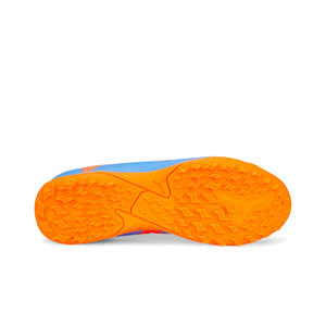 Puma Future Play TT Jr - Zapatillas de fútbol multitaco infantiles Puma TT suela turf - azules, naranjas
