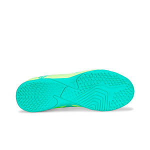 Puma Future Play IT Jr - Zapatillas de fútbol sala infantiles Puma suela lisa IT - amarillas, turquesa