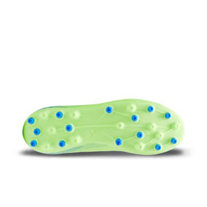 Puma Ultra 5 Play MG Jr - Botas de fútbol infantiles Puma MG para césped artificial - verde claro