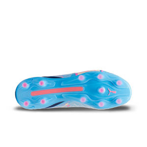 Puma King Ultimate Volume Up FG/AG - Botas de fútbol Puma FG/AG para césped natural o artificial - azul cian