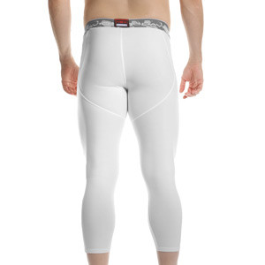 Mallas fútbol Mc David Portero acolchadas 3/4  - Mallas de fútbol piratas para portero con protección McDavid - blancas