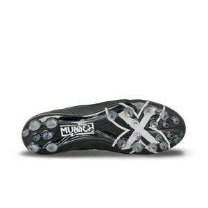 Munich Mundial 2.0 AG - Botas de fútbol de piel Munich suela AG para césped artificial - negras