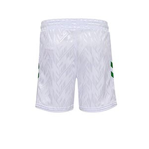Short Hummel Real Betis Balompié niño 2024 2025 - Pantalón corto infantil de la primera equipación Hummel del Real Betis Balompié 2024 2025 - blanco