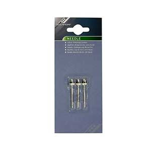 Pack 3 agujas de infaldo Rucanor 2mm - Pack tres agujas para inflar balones de 2 mm de diámetro Rucanor - plata - frontal