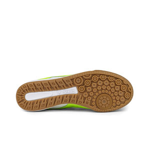 Munich Continental - Zapatillas de fútbol sala de piel de canguro Munich suela lisa - amarillas flúor