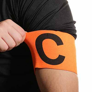 Brazalete capitán Zastor elástico - Brazalete de capitán Zastor para adulto - naranja flúor