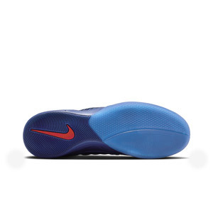 Nike Lunar Gato 2 - Zapatillas de fútbol sala de piel Nike con suela lisa IC - azules marino