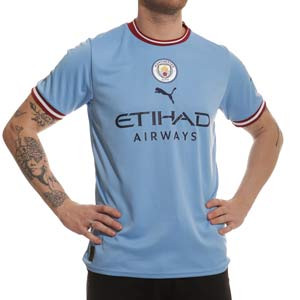 Camiseta Puma Manchester City 2022 2023 Haaland - Camiseta primera equipación de Erling Haaland Puma Manchester City 2022 2023 - azul celeste