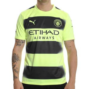 Camiseta Puma 3a Manchester City De Bruyne 2022 2023 - Camiseta tercera equipación Puma de Kevin De Bruyne del Manchester City FC 2022 2023 - amarilla flúor