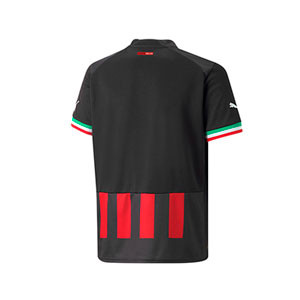 Camiseta Puma AC Milan niño 2022 2023 - Camiseta primera equipación infantil Puma del AC Milan 2022 2023 - roja, negra