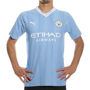 Camiseta Puma Manchester City 2023 2024 authentic HAALAND-9 - Camiseta auténtica primera equipación Puma Manchester City 2023 2024 de Haaland 9 - azul celeste