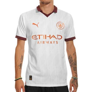 Camiseta Puma 2a Manchester City De Bruyne 2023 2024 - Camiseta segunda equipación De Bruyne Puma Manchester City 2023 2024 - blanca