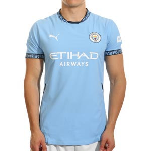 Camiseta Puma Manchester City authentic Rodrigo 24 25 PL - Camiseta de la primera equipación Puma de Rodrigo del Manchester City de la Premier League 2024 2025 versión jugador - azul celeste