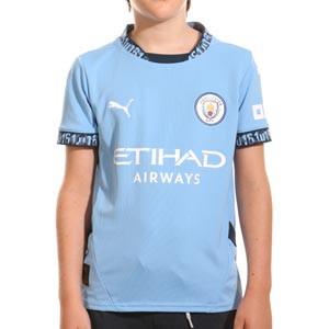 Camiseta Puma Manchester City niño Foden 2024 2025 PL - Camiseta infantil de la primera equipación Puma de Foden del Manchester City de la Premier League 2024 2025 - azul celeste