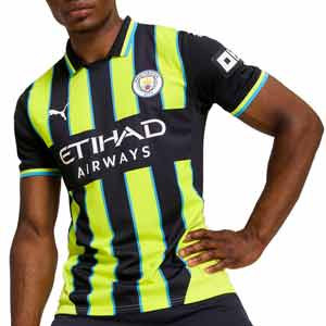 Camiseta Puma 2a Manchester City Haaland 2024 2025 PL - Camiseta segunda equipación Puma de Haaland del M. City de la Premier League 2024 2025 - azul marino, amarillo flúor - hover