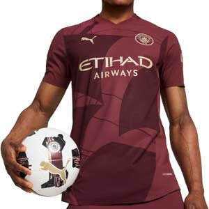 Camiseta Puma 3a Manchester City DeBruyne auténtica 2425 PL  - Camiseta auténtica tercera equipación Puma de De Bruyne del M. City de la Premier League 2024 2025 - granate - hover