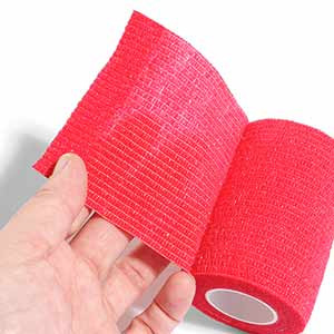 Venda adhesiva Rinat Cohesive Tape 7,5 cm x 4,5 m - Venda elástica adhesiva para sujeción de espinilleras Rinat (7,5 cm x 4,5 m) - roja