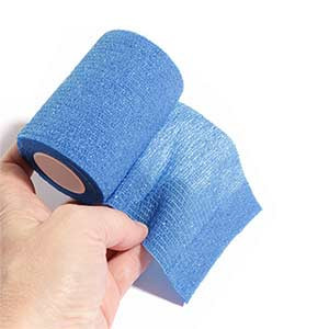 Venda adhesiva Rinat Cohesive Tape 7,5 cm x 4,5 m - Venda elástica adhesiva para sujeción de espinilleras Rinat (7,5 cm x 4,5 m) - azul