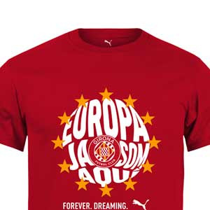 Camiseta Puma Niño Girona Europa - Camiseta de algodón Puma Girona clasificación Europa - roja