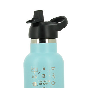 Botellín Runbott Termo Real Madrid CF 350 ml - Botellín térmico de agua Runbott del Real Madrid CF de 350 ml - azul claro