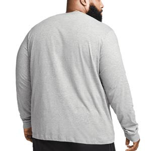 Camiseta manga larga Nike Sportswear Club - Camiseta de manga larga de algodón para calle Nike - gris