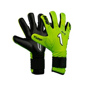 Rinat Aries Némesis Turf Jr - Guantes de portero infantiles Rinat corte Negative - verdes