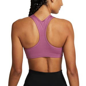 Sujetador deportivo Nike Dri-Fit Swoosh sin relleno - Top deportivo sin relleno Nike de mujer para fútbol - rosa