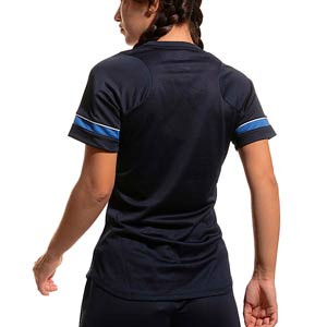 Camiseta Nike Dri-Fit Academy 21 mujer - Camiseta de manga corta de mujer para entrenamiento fútbol Nike - azul marino