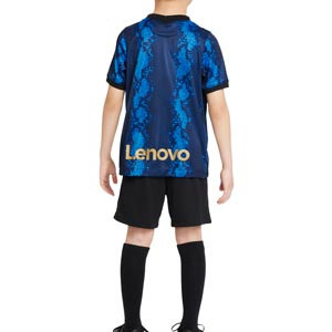 Equipación Nike Inter niño 3 - 8 años 2021 2022 - Conjunto infantil de 3 a 8 años Nike primera equipación Inter de Milán 2021 2022 - azul y negro
