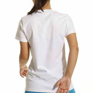 Camiseta Nike PSG mujer Ignite - Camiseta de manga corta de algodón para mujer Nike del París Saint-Germain - blanca