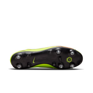Nike Mercurial Superfly 8 Academy SG-PRO AC - Botas de fútbol con tobillera Nike SG-PRO con tacos de alúminio para césped natural blando - amarillas flúor, rojas