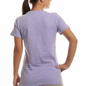 Camiseta Nike Barcelona Evergreen Crest mujer - Camiseta de algodón de mujer Nike del FC Barcelona - lila