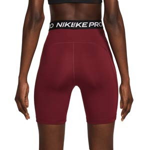 Mallas Nike Pro 365 mujer 18 cm - Mallas cortas de mujer Nike para fútbol - granate